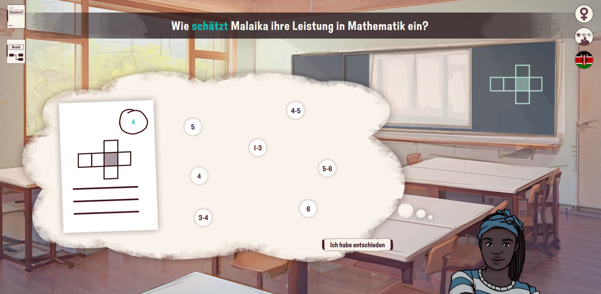 Einschätzungen beeinflussen indirekt die Leistungen von Schüler:innen. Spieler bewerten die Leistung im Fach Mathematik einer Schülerin.
