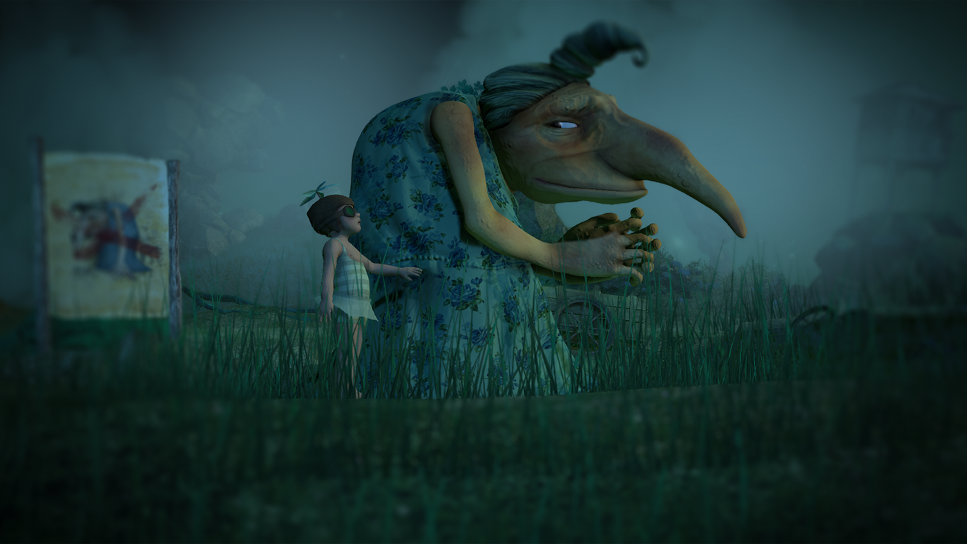 The girl and the witch. The girl and the witch